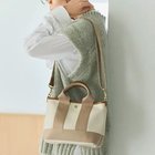 【トプカピ/TOPKAPI】のスコッチグレイン ネオレザー ミニ トート バッグ ショルダー付き S ペールベージュ|ID: prp329100004462210 ipo3291000000031229088