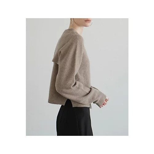 【クラネ/CLANE】のARRANGE KNIT TOPS 人気、トレンドファッション・服の通販 founy(ファニー) 　ファッション　Fashion　レディースファッション　Fashion for Women　トップス・カットソー　Cut & Sew Tops　ニット　Knit Tops & Sweaters　2024年　2024　2024-2025秋冬・A/W　Autumn/Winter 2024–25 AW24–25　フロント　Front, Front Design　ブルゾン　Blouson, Bomber Jacket　ベスト　Vest, Waistcoat　メンズ　Men's, Menswear　other-3|ID: prp329100004462222 ipo3291000000032633827