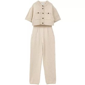 【クラネ/CLANE】のHALF SLEEVE KNIT TOPS & PANTS SET 人気、トレンドファッション・服の通販 founy(ファニー) ファッション Fashion レディースファッション Ladies' Fashion Online セットアップ Setup トップス Tops パンツ Pants 2024年 2024 2024-2025秋冬・A/W Aw/Autumn/Winter/Fw/Fall/2024-2025 おすすめ Recommend カーディガン Cardigan コンパクト Compact シンプル Simple スリーブ Sleeve ハーフ Half ロールアップ Roll Up |ID:prp329100004462224