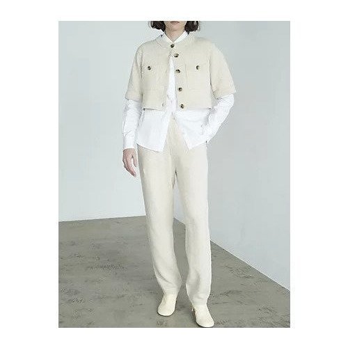 【クラネ/CLANE】のHALF SLEEVE KNIT TOPS & PANTS SET 人気、トレンドファッション・服の通販 founy(ファニー) 　ファッション　Fashion　レディースファッション　WOMEN　セットアップ　Setup　トップス　Tops　パンツ　Pants　2024年　2024　2024-2025秋冬・A/W　Aw/Autumn/Winter/Fw/Fall/2024-2025　おすすめ　Recommend　カーディガン　Cardigan　コンパクト　Compact　シンプル　Simple　スリーブ　Sleeve　ハーフ　Half　ロールアップ　Roll Up　other-2|ID: prp329100004462224 ipo3291000000031243887