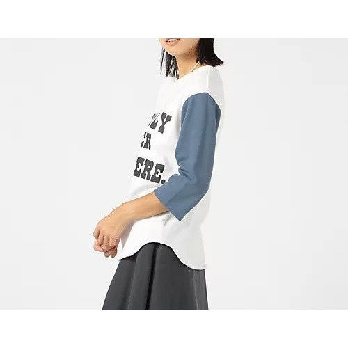【マディソンブルー/MADISONBLUE】のBI-COLOR LONG SLEEVE TEE 人気、トレンドファッション・服の通販 founy(ファニー) 　ファッション　Fashion　レディースファッション　WOMEN　トップス・カットソー　Tops/Tshirt　カットソー　Cut And Sew　デニム　Denim　プリント　Print　人気　Popularity　洗える　Washable　other-2|ID: prp329100004462280 ipo3291000000031244061