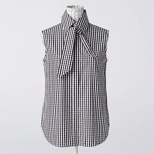 【マディソンブルー/MADISONBLUE】のSLEEVELESS TIE BL M.GINGHAM 人気、トレンドファッション・服の通販 founy(ファニー) 　ファッション　Fashion　レディースファッション　WOMEN　トップス・カットソー　Tops/Tshirt　2022年　2022　2022 春夏 S/S　Ss,Spring/Summer,2022　コンパクト　Compact　ノースリーブ　No Sleeve　フェミニン　Feminine　ボックス　Box　リボン　Ribbon　other-2|ID: prp329100004462283 ipo3291000000031244069