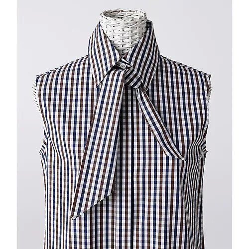 【マディソンブルー/MADISONBLUE】のSLEEVELESS TIE BL M.GINGHAM 人気、トレンドファッション・服の通販 founy(ファニー) 　ファッション　Fashion　レディースファッション　WOMEN　トップス・カットソー　Tops/Tshirt　2022年　2022　2022 春夏 S/S　Ss,Spring/Summer,2022　コンパクト　Compact　ノースリーブ　No Sleeve　フェミニン　Feminine　ボックス　Box　リボン　Ribbon　other-3|ID: prp329100004462283 ipo3291000000031244070