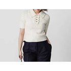 【マディソンブルー/MADISONBLUE】のCROCHET POLO KNIT WHITE|ID: prp329100004462290 ipo3291000000031229426