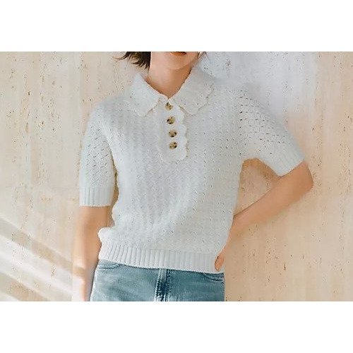 【マディソンブルー/MADISONBLUE】のCROCHET POLO KNIT 人気、トレンドファッション・服の通販 founy(ファニー) 　ファッション　Fashion　レディースファッション　WOMEN　トップス・カットソー　Tops/Tshirt　ニット　Knit Tops　かぎ針　Crochet　イタリア　Italy　ベビー　Baby　other-3|ID: prp329100004462290 ipo3291000000031631718