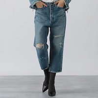 【マディソンブルー/MADISONBLUE】のCRASHED SAROUEL PT DENIM 人気、トレンドファッション・服の通販 founy(ファニー) ファッション Fashion レディースファッション Fashion for Women クラッシュ Distressed, Crashed Style サルエル Sarouel Pants, Drop-Crotch Pants デニム Denim, Jeans Material ポケット Pocket, Pocket Detail |ID:prp329100004462306