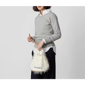 【マディソンブルー/MADISONBLUE】のDRAWSTRING BAG EYELASH 人気、トレンドファッション・服の通販 founy(ファニー) ファッション Fashion レディースファッション WOMEN シャイニー Shiny フェザー Feather フランス France フリンジ Fringe 巾着 Purse |ID:prp329100004462312