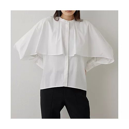 【ウィムガゼット/Whim Gazette】の【THE PAUSE】ラッフルシャツ 人気、トレンドファッション・服の通販 founy(ファニー) 　ファッション　Fashion　レディースファッション　Fashion for Women　トップス・カットソー　Cut & Sew Tops　シャツ・ブラウス・オフィスカジュアル　Elegant Blouses & Button-Ups　エレガント 上品　Elegant　ヴィンテージ　Vintage Style　カフス　Cuff Design　グラデーション　Gradient, Ombre　パール　Pearl, Pearl Accent　ボトム　Bottoms, Lower Wear　モダン　Modern, Contemporary　ワーク　Workwear, Utility Style　other-3|ID: prp329100004462322 ipo3291000000031244186