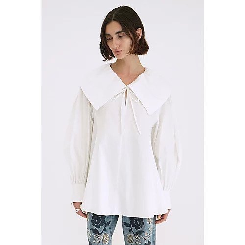 【クラネ/CLANE】のBIG COLLAR DRAWSTRING BLOUSE 人気、トレンドファッション・服の通販 founy(ファニー) 　ファッション　Fashion　レディースファッション　Fashion for Women　2025年　2025　2025春夏・S/S　Spring/Summer 2025 SS25　ギャザー　Gathered, Ruffled　シェイプ　Shape, Slim Fit　フレア　Flare, Flared　ロング　Long, Long-Length　other-3|ID: prp329100004462325 ipo3291000000032524570