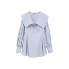 【クラネ/CLANE】のBIG COLLAR DRAWSTRING BLOUSE SAX|ID: prp329100004462325 ipo3291000000035905171