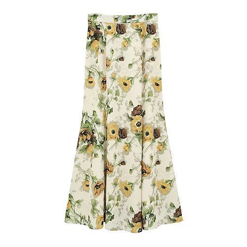 【クラネ/CLANE】のSCARF FLOWER MERMAID SKIRT インテリア・キッズ・メンズ・レディースファッション・服の通販 founy(ファニー) 　ファッション　Fashion　レディースファッション　Ladies' Fashion Online　スカート　Skirt　2025年　2025　2025春夏・S/S　Ss,Spring/Summer,2025　おすすめ　Recommend　ジョーゼット　Georgette　セットアップ　Set Up　プリント　Print　マーメイド　Mermaid　定番　Standard　IVORY|ID: prp329100004462326 ipo3291000000032524980