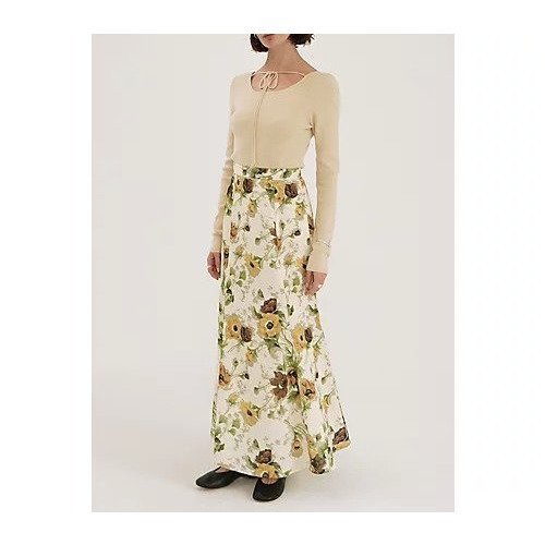 【クラネ/CLANE】のSCARF FLOWER MERMAID SKIRT 人気、トレンドファッション・服の通販 founy(ファニー) 　ファッション　Fashion　レディースファッション　Ladies' Fashion Online　スカート　Skirt　2025年　2025　2025春夏・S/S　Ss,Spring/Summer,2025　おすすめ　Recommend　ジョーゼット　Georgette　セットアップ　Set Up　プリント　Print　マーメイド　Mermaid　定番　Standard　other-2|ID: prp329100004462326 ipo3291000000032524981