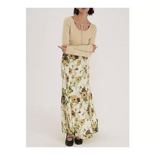 【クラネ/CLANE】のSCARF FLOWER MERMAID SKIRT 人気、トレンドファッション・服の通販 founy(ファニー) 　ファッション　Fashion　レディースファッション　Ladies' Fashion Online　スカート　Skirt　2025年　2025　2025春夏・S/S　Ss,Spring/Summer,2025　おすすめ　Recommend　ジョーゼット　Georgette　セットアップ　Set Up　プリント　Print　マーメイド　Mermaid　定番　Standard　other-3|ID: prp329100004462326 ipo3291000000032524982