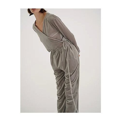 【クラネ/CLANE】のVELOR CACHECOEUR SET UP 人気、トレンドファッション・服の通販 founy(ファニー) 　ファッション　Fashion　レディースファッション　Ladies' Fashion Online　2025年　2025　2025春夏・S/S　Ss,Spring/Summer,2025　ストレッチ　Stretch　セットアップ　Set Up　ベロア　Velor　リボン　Ribbon　ワイド　Wide　other-3|ID: prp329100004462329 ipo3291000000032525195