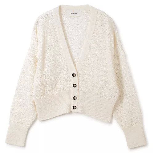 【アキラナカ/AKIRANAKA】のCandela cropped knit cardigan インテリア・キッズ・メンズ・レディースファッション・服の通販 founy(ファニー) https://founy.com/ ファッション Fashion レディースファッション Fashion for Women トップス・カットソー Cut & Sew Tops ニット Knit Tops & Sweaters カーディガン・羽織り Layered Style Cardigans 2025年 2025 2025春夏・S/S Spring/Summer 2025 SS25 カーディガン Cardigan, Knitwear クロップド Cropped, Short Length テクスチャー Texture, Textured Fabric |ID: prp329100004462346 ipo3291000000032524808