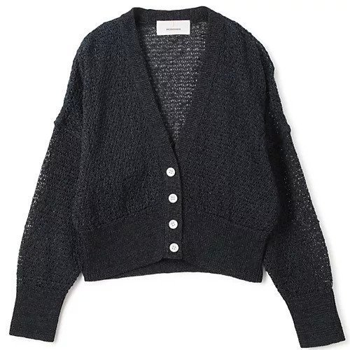 【アキラナカ/AKIRANAKA】のCandela cropped knit cardigan インテリア・キッズ・メンズ・レディースファッション・服の通販 founy(ファニー) 　ファッション　Fashion　レディースファッション　Fashion for Women　トップス・カットソー　Cut & Sew Tops　ニット　Knit Tops & Sweaters　カーディガン・羽織り　Layered Style Cardigans　2025年　2025　2025春夏・S/S　Spring/Summer 2025 SS25　カーディガン　Cardigan, Knitwear　クロップド　Cropped, Short Length　テクスチャー　Texture, Textured Fabric　NAVY|ID: prp329100004462346 ipo3291000000032524813