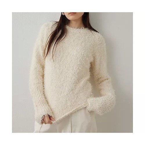 【ウィムガゼット/Whim Gazette】のツィードニットプルオーバー インテリア・キッズ・メンズ・レディースファッション・服の通販 founy(ファニー) https://founy.com/ ファッション Fashion レディースファッション Fashion for Women トップス・カットソー Cut & Sew Tops ニット Knit Tops & Sweaters カジュアルプルオーバー・ニットトップス Pullovers & Knit Tops / Casual Pullovers 2025年 2025 2025春夏・S/S Spring/Summer 2025 SS25 コンパクト Compact, Small Size シンプル Simple, Minimal ストレッチ Stretch, Stretchy Fabric ツイード Twill, Twill Weave トレンド Trend, Trending Now |ID: prp329100004462351 ipo3291000000031229577