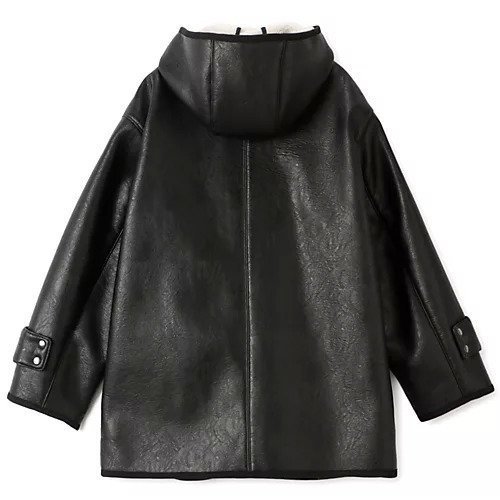 【プレインピープル/PLAIN PEOPLE】のエコレザームートンフーディジャケット 人気、トレンドファッション・服の通販 founy(ファニー) 　ファッション　Fashion　レディースファッション　WOMEN　アウター　Coat Outerwear　ジャケット　Jackets　スタンド　Stand　フランス　France　ボンディング　Bonding　ポケット　Pocket　メタル　Metal　other-2|ID: prp329100004462360 ipo3291000000031244307