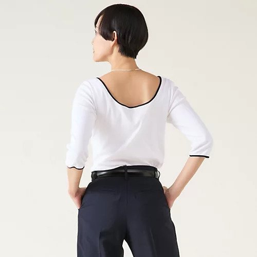 【マルティニーク/martinique】のバイカラーパイピングPO 人気、トレンドファッション・服の通販 founy(ファニー) 　ファッション　Fashion　レディースファッション　Fashion for Women　おすすめ　Recommended / Our Picks　インナー　Innerwear　カットソー　Cut and Sewn Top　クラシカル　Classical, Vintage-Inspired　ジャケット　Jacket, Outerwear　ストレッチ　Stretch, Stretchy Fabric　テレコ　Ribbed, Rib Stitch　パイピング　Piping, Trim Design　夏　Summer　春　Spring　無地　Plain, Solid Color　other-3|ID: prp329100004462405 ipo3291000000031244448