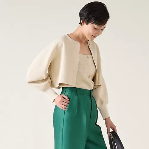 【マルティニーク/martinique】のC/N ストレッチカーディガン(アンサンブル可) インテリア・キッズ・メンズ・レディースファッション・服の通販 founy(ファニー) 　ファッション　Fashion　レディースファッション　Fashion for Women　トップス・カットソー　Cut & Sew Tops　カーディガン・羽織り　Layered Style Cardigans　アンサンブルニット　Knit Ensembles & Twin Sets　おすすめ　Recommended / Our Picks　アンサンブル　Ensemble Set　カーディガン　Cardigan, Knitwear　ストレッチ　Stretch, Stretchy Fabric　バランス　Balance, Style Balance　ボレロ　Bolero, Short Cardigan　夏　Summer　春　Spring　ゴールド|ID: prp329100004462411 ipo3291000000035315721