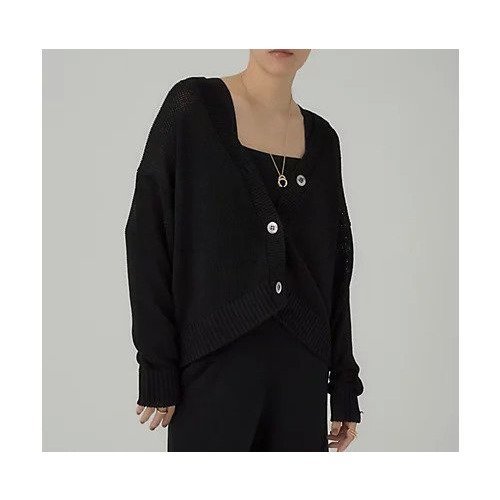 【カオス/Chaos】のシルクコンリリーショートカーディガン インテリア・キッズ・メンズ・レディースファッション・服の通販 founy(ファニー) 　ファッション　Fashion　レディースファッション　Fashion for Women　トップス・カットソー　Cut & Sew Tops　カーディガン・羽織り　Layered Style Cardigans　カーディガン　Cardigan, Knitwear　ショート　Short, Short Length　バランス　Balance, Style Balance　ロング　Long, Long-Length　ワイド　Wide, Wide Fit　人気　Popular, Best Seller　羽織　Haori, Light Jacket　ブラック|ID: prp329100004462412 ipo3291000000035914321