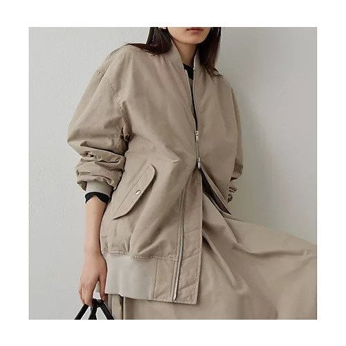 【ウィムガゼット/Whim Gazette】のナイロンツイルMA-1 インテリア・キッズ・メンズ・レディースファッション・服の通販 founy(ファニー) 　ファッション　Fashion　レディースファッション　WOMEN　アウター　Coat Outerwear　MA-1　MA-1　2025年　2025　2025春夏・S/S　Ss,Spring/Summer,2025　おすすめ　Recommend　ショルダー　Shoulder　ドロップ　Drop　バランス　Balance　フェミニン　Feminine　フォルム　Form　ブルゾン　Blouson　ボトム　Bottom　ミックス　Mix　リラックス　Relax　エレガント 上品　Elegant　ベージュ|ID: prp329100004462426 ipo3291000000031229770