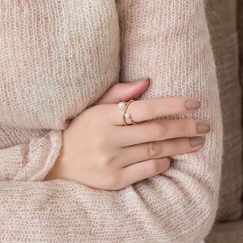 【フィービィー/phoebe】のエタニティーダブルパールフォークリング インテリア・キッズ・メンズ・レディースファッション・服の通販 founy(ファニー) https://founy.com/ ファッション Fashion レディースファッション Fashion for Women トレンド Trend, Trending Now パール Pearl, Pearl Accent フォルム Silhouette, Form |ID: prp329100004462430 ipo3291000000031229777