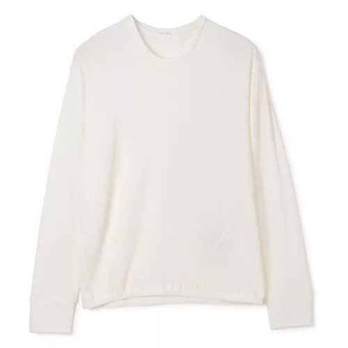 【プレインピープル/PLAIN PEOPLE】のシワダブルガーゼ長袖プルオーバー インテリア・キッズ・メンズ・レディースファッション・服の通販 founy(ファニー) 　ファッション　Fashion　レディースファッション　WOMEN　トップス・カットソー　Tops/Tshirt　プルオーバー　Pullover　アシンメトリー　Asymmetry　ギャザー　Gather　シンプル　Simple　ダブル　Double　洗える　Washable　長袖　Long Sleeve　オフホワイト|ID: prp329100004462444 ipo3291000000031229812
