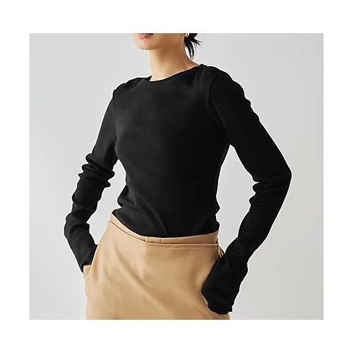 【ウィムガゼット/Whim Gazette】のコットンテレコクルーネックプルオーバー 人気、トレンドファッション・服の通販 founy(ファニー) 　ファッション　Fashion　レディースファッション　Fashion for Women　トップス・カットソー　Cut & Sew Tops　カジュアルプルオーバー・ニットトップス　Pullovers & Knit Tops / Casual Pullovers　インナー　Innerwear　カットソー　Cut and Sewn Top　シンプル　Simple, Minimal　ジャケット　Jacket, Outerwear　スマート　Smart, Elegant　スリーブ　Sleeve, Long Sleeve / Short Sleeve　テレコ　Ribbed, Rib Stitch　長袖　Long Sleeve, Full Sleeve　フィット　Fit, Slim Fit　フェミニン　Feminine, Girly　プレミアム　Premium, High-End　ベーシック　Basic, Essential　 other-1|ID: prp329100004462454 ipo3291000000031229848