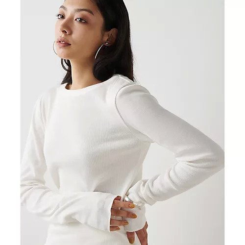 【ウィムガゼット/Whim Gazette】のコットンテレコクルーネックプルオーバー 人気、トレンドファッション・服の通販 founy(ファニー) 　ファッション　Fashion　レディースファッション　Fashion for Women　トップス・カットソー　Cut & Sew Tops　カジュアルプルオーバー・ニットトップス　Pullovers & Knit Tops / Casual Pullovers　インナー　Innerwear　カットソー　Cut and Sewn Top　シンプル　Simple, Minimal　ジャケット　Jacket, Outerwear　スマート　Smart, Elegant　スリーブ　Sleeve, Long Sleeve / Short Sleeve　テレコ　Ribbed, Rib Stitch　長袖　Long Sleeve, Full Sleeve　フィット　Fit, Slim Fit　フェミニン　Feminine, Girly　プレミアム　Premium, High-End　ベーシック　Basic, Essential　other-2|ID: prp329100004462454 ipo3291000000031244609