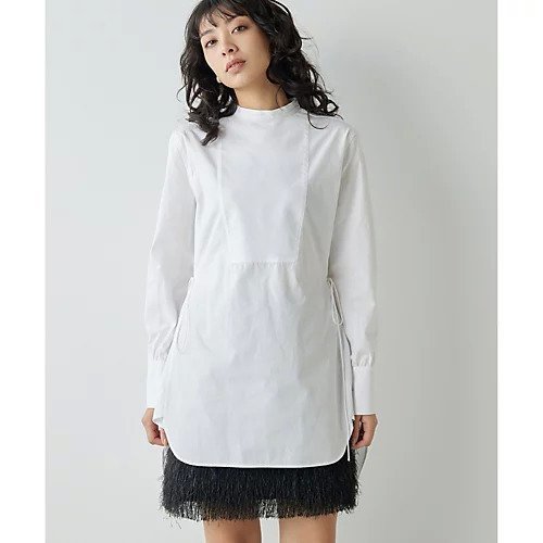 【ウィムガゼット/Whim Gazette】のスタンドカラーシャツ 人気、トレンドファッション・服の通販 founy(ファニー) 　ファッション　Fashion　レディースファッション　Fashion for Women　トップス・カットソー　Cut & Sew Tops　シャツ・ブラウス・オフィスカジュアル　Elegant Blouses & Button-Ups　クラシカル　Classical, Vintage-Inspired　スタンド　Stand Collar, Upright Stand　ストライプ　Stripe, Striped Pattern　スマート　Smart, Elegant　スリット　Slit, Slit Detail　フロント　Front, Front Design　ボトム　Bottoms, Lower Wear　2025年　2025　2025春夏・S/S　Spring/Summer 2025 SS25　other-2|ID: prp329100004462463 ipo3291000000031244635