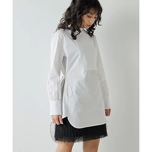 【ウィムガゼット/Whim Gazette】のスタンドカラーシャツ 人気、トレンドファッション・服の通販 founy(ファニー) 　ファッション　Fashion　レディースファッション　Fashion for Women　トップス・カットソー　Cut & Sew Tops　シャツ・ブラウス・オフィスカジュアル　Elegant Blouses & Button-Ups　クラシカル　Classical, Vintage-Inspired　スタンド　Stand Collar, Upright Stand　ストライプ　Stripe, Striped Pattern　スマート　Smart, Elegant　スリット　Slit, Slit Detail　フロント　Front, Front Design　ボトム　Bottoms, Lower Wear　2025年　2025　2025春夏・S/S　Spring/Summer 2025 SS25　other-3|ID: prp329100004462463 ipo3291000000031244637