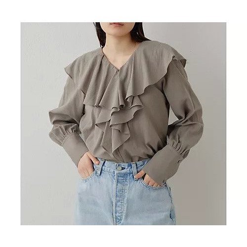 【ウィムガゼット/Whim Gazette】のカスケードフリルブラウス 人気、トレンドファッション・服の通販 founy(ファニー) 　ファッション　Fashion　レディースファッション　Fashion for Women　トップス・カットソー　Cut & Sew Tops　シャツ・ブラウス・オフィスカジュアル　Elegant Blouses & Button-Ups　2025年　2025　2025春夏・S/S　Spring/Summer 2025 SS25　フリル　Frill, Ruffle　フロント　Front, Front Design　エレガント 上品　Elegant　 other-1|ID: prp329100004462464 ipo3291000000031229885