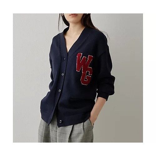 【ウィムガゼット/Whim Gazette】のワッペンニットカーディガン インテリア・キッズ・メンズ・レディースファッション・服の通販 founy(ファニー) https://founy.com/ ファッション Fashion レディースファッション Fashion for Women トップス・カットソー Cut & Sew Tops ニット Knit Tops & Sweaters カーディガン・羽織り Layered Style Cardigans 2025年 2025 2025春夏・S/S Spring/Summer 2025 SS25 カーディガン Cardigan, Knitwear スラックス Slacks, Dress Pants デニム Denim, Jeans Material ワイド Wide, Wide Fit エレガント 上品 Elegant |ID: prp329100004462465 ipo3291000000031229891