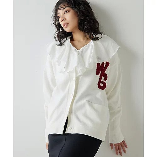 【ウィムガゼット/Whim Gazette】のワッペンニットカーディガン 人気、トレンドファッション・服の通販 founy(ファニー) 　ファッション　Fashion　レディースファッション　Fashion for Women　トップス・カットソー　Cut & Sew Tops　ニット　Knit Tops & Sweaters　カーディガン・羽織り　Layered Style Cardigans　2025年　2025　2025春夏・S/S　Spring/Summer 2025 SS25　カーディガン　Cardigan, Knitwear　スラックス　Slacks, Dress Pants　デニム　Denim, Jeans Material　ワイド　Wide, Wide Fit　エレガント 上品　Elegant　other-2|ID: prp329100004462465 ipo3291000000031244643