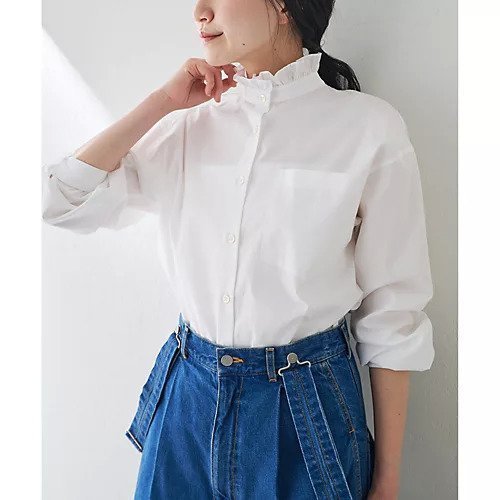 【ウィムガゼット/Whim Gazette】のネックギャザーシャツ インテリア・キッズ・メンズ・レディースファッション・服の通販 founy(ファニー) https://founy.com/ ファッション Fashion レディースファッション Fashion for Women トップス・カットソー Cut & Sew Tops シャツ・ブラウス・オフィスカジュアル Elegant Blouses & Button-Ups 2025年 2025 2025春夏・S/S Spring/Summer 2025 SS25 クラシカル Classical, Vintage-Inspired コンパクト Compact, Small Size シンプル Simple, Minimal スタンド Stand Collar, Upright Stand ストライプ Stripe, Striped Pattern フリル Frill, Ruffle ブロード Broadcloth, Fine Cotton ベーシック Basic, Essential ポケット Pocket, Pocket Detail ロンドン London Style, British Inspired エレガント 上品 Elegant |ID: prp329100004462502 ipo3291000000031230030
