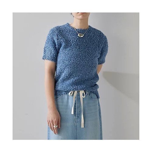 【ウィムガゼット/Whim Gazette】のハンソデTWEEDYニットプルオーバー インテリア・キッズ・メンズ・レディースファッション・服の通販 founy(ファニー) https://founy.com/ ファッション Fashion レディースファッション Fashion for Women トップス・カットソー Cut & Sew Tops ニット Knit Tops & Sweaters カジュアルプルオーバー・ニットトップス Pullovers & Knit Tops / Casual Pullovers 2025年 2025 2025春夏・S/S Spring/Summer 2025 SS25 コンパクト Compact, Small Size ストレッチ Stretch, Stretchy Fabric ツイード Twill, Twill Weave トレンド Trend, Trending Now 半袖 Short Sleeve, Half Sleeve |ID: prp329100004462510 ipo3291000000031230066