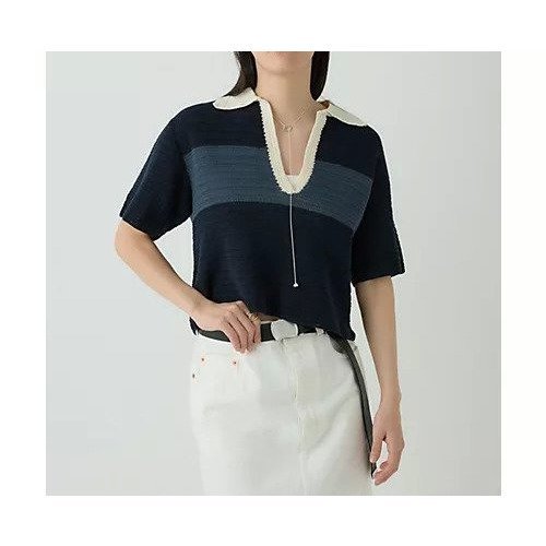 【カオス/Chaos】のコロンニットポロ 人気、トレンドファッション・服の通販 founy(ファニー) 　ファッション　Fashion　レディースファッション　Fashion for Women　トップス・カットソー　Cut & Sew Tops　ニット　Knit Tops & Sweaters　2025年　2025　2025春夏・S/S　Spring/Summer 2025 SS25　おすすめ　Recommended / Our Picks　かぎ針　Crochet　 other-1|ID: prp329100004462511 ipo3291000000033001784