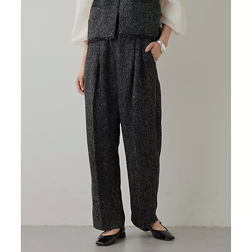 【ウィムガゼット/Whim Gazette】の【THE PAUSE】ツイードタックパンツ 人気、トレンドファッション・服の通販 founy(ファニー) 　ファッション　Fashion　レディースファッション　Fashion for Women　パンツ　Pants & Trousers　2025年　2025　2025春夏・S/S　Spring/Summer 2025 SS25　おすすめ　Recommended / Our Picks　セットアップ　Set-Up, Coordinated Outfit　セレモニー　Ceremony　センター　Center, Center Line　ツイード　Twill, Twill Weave　フロント　Front, Front Design　ラップ　Wrap, Wrap Design　エレガント 上品　Elegant　 other-1|ID: prp329100004462516 ipo3291000000031230096