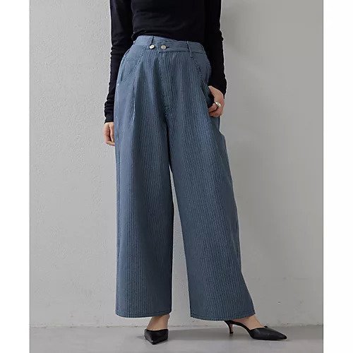 【ウィムガゼット/Whim Gazette】の【THE PAUSE】ラップパンツ インテリア・キッズ・メンズ・レディースファッション・服の通販 founy(ファニー) https://founy.com/ ファッション Fashion レディースファッション Fashion for Women パンツ Pants & Trousers ヴィンテージ Vintage Style グラデーション Gradient, Ombre ストライプ Stripe, Striped Pattern デニム Denim, Jeans Material フロント Front, Front Design ラップ Wrap, Wrap Design ワーク Workwear, Utility Style 2025年 2025 2025春夏・S/S Spring/Summer 2025 SS25 |ID: prp329100004462517 ipo3291000000031508850