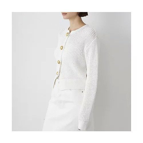 【ウィムガゼット/Whim Gazette】の【Drawing Numbers】ビッグ釦クルーネックカーディガン 人気、トレンドファッション・服の通販 founy(ファニー) 　ファッション　Fashion　レディースファッション　Fashion for Women　トップス・カットソー　Cut & Sew Tops　カーディガン・羽織り　Layered Style Cardigans　2025年　2025　2025春夏・S/S　Spring/Summer 2025 SS25　アクセサリー　Fashion Accessories　カーディガン　Cardigan, Knitwear　シンプル　Simple, Minimal　バランス　Balance, Style Balance　ビッグ　Big, Oversized　ボトム　Bottoms, Lower Wear　ワイド　Wide, Wide Fit　畦　Ribbed Knit　other-3|ID: prp329100004462540 ipo3291000000031244848