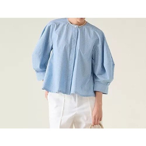 【マルティニーク/martinique】のストレッチタイプライターブラウス インテリア・キッズ・メンズ・レディースファッション・服の通販 founy(ファニー) https://founy.com/ ファッション Fashion レディースファッション Fashion for Women トップス・カットソー Cut & Sew Tops シャツ・ブラウス・オフィスカジュアル Elegant Blouses & Button-Ups おすすめ Recommended / Our Picks ストライプ Stripe, Striped Pattern ストレッチ Stretch, Stretchy Fabric スリーブ Sleeve, Long Sleeve / Short Sleeve デニム Denim, Jeans Material フェミニン Feminine, Girly ボトム Bottoms, Lower Wear 羽織 Haori, Light Jacket |ID: prp329100004462578 ipo3291000000031230351