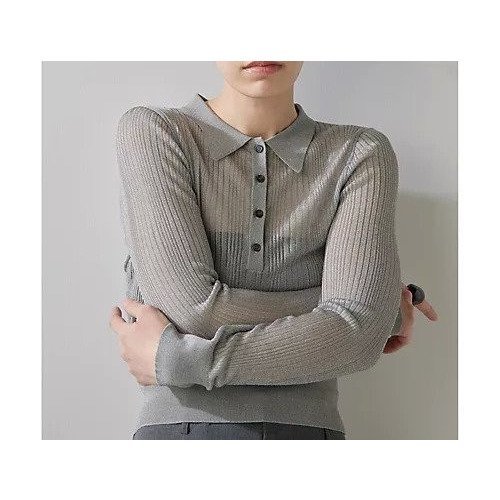 【ウィムガゼット/Whim Gazette】の【THE PAUSE】シアーポロニット インテリア・キッズ・メンズ・レディースファッション・服の通販 founy(ファニー) https://founy.com/ ファッション Fashion レディースファッション Fashion for Women トップス・カットソー Cut & Sew Tops ニット Knit Tops & Sweaters ヴィンテージ Vintage Style クール Cool, Chic グラデーション Gradient, Ombre コンパクト Compact, Small Size シアー Sheer, See-Through ロング Long, Long-Length ワーク Workwear, Utility Style 2025年 2025 2025春夏・S/S Spring/Summer 2025 SS25 |ID: prp329100004462579 ipo3291000000031230358