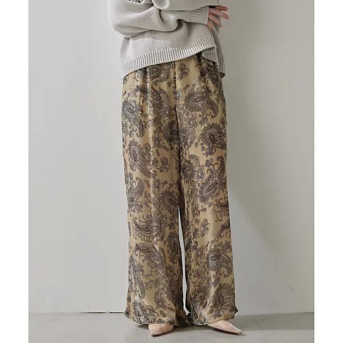 【ウィムガゼット/Whim Gazette】のシルクレーヨンベロアパンツ 人気、トレンドファッション・服の通販 founy(ファニー) 　ファッション　Fashion　レディースファッション　Fashion for Women　パンツ　Pants & Trousers　2025年　2025　2025春夏・S/S　Spring/Summer 2025 SS25　エレガント 上品　Elegant　シルク　Silk, 100% Silk　シンプル　Simple, Minimal　ドレープ　Drape, Draping Fabric　プリント　Print, Printed Pattern　ベロア　Velour, Soft Velvet　ペイズリー　Paisley, Ethnic Pattern　リラックス　Relax, Relaxed Fit　ワイド　Wide, Wide Fit　other-2|ID: prp329100004462603 ipo3291000000031245047