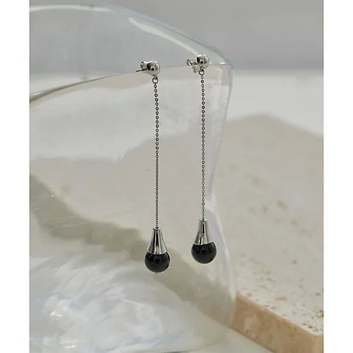 【ウィムガゼット/Whim Gazette】の【THE PAUSE】ストーンドロップピアス インテリア・キッズ・メンズ・レディースファッション・服の通販 founy(ファニー) ファッション Fashion レディースファッション Fashion for Women 2025年 2025 2025春夏・S/S Spring/Summer 2025 SS25 クール Cool, Chic グラデーション Gradient, Ombre シルバー Silver, Metallic Silver ストーン Stone, Gem-Like チェーン Chain, Chain Strap ドロップ Drop Shoulder, Dropped Style ワーク Workwear, Utility Style ヴィンテージ Vintage Style ブラック|ID: prp329100004462613 ipo3291000000031230494