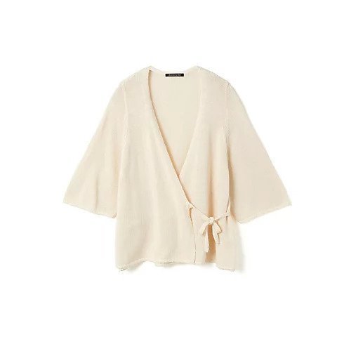 【ミズイロ インド/mizuiro ind】のテープヤーンラップカーディガン インテリア・キッズ・メンズ・レディースファッション・服の通販 founy(ファニー) 　ファッション　Fashion　レディースファッション　WOMEN　トップス・カットソー　Tops/Tshirt　カーディガン　Cardigans　カーディガン　Cardigan　フロント　Front　ラップ　Wrap　春　Spring　洗える　Washable　アイボリー|ID: prp329100004462626 ipo3291000000031230561