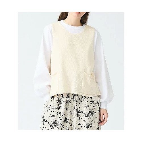 【ミズイロ インド/mizuiro ind】のテープヤーンショートベスト インテリア・キッズ・メンズ・レディースファッション・服の通販 founy(ファニー) 　ファッション　Fashion　レディースファッション　WOMEN　アウター　Coat Outerwear　トップス・カットソー　Tops/Tshirt　ベスト/ジレ　Gilets/Vests　ショート　Short　フロント　Front　ベスト　Vest　ポケット　Pocket　春　Spring　洗える　Washable　アイボリー|ID: prp329100004462627 ipo3291000000031230568