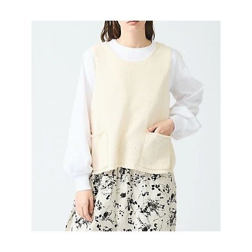 【ミズイロ インド/mizuiro ind】のテープヤーンショートベスト 人気、トレンドファッション・服の通販 founy(ファニー) 　ファッション　Fashion　レディースファッション　WOMEN　アウター　Coat Outerwear　トップス・カットソー　Tops/Tshirt　ベスト/ジレ　Gilets/Vests　ショート　Short　フロント　Front　ベスト　Vest　ポケット　Pocket　春　Spring　洗える　Washable　other-3|ID: prp329100004462627 ipo3291000000031245121