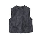 【ミズイロ インド/mizuiro ind】のデニムショートベスト ネイビー|ID: prp329100004462628 ipo3291000000031230571
