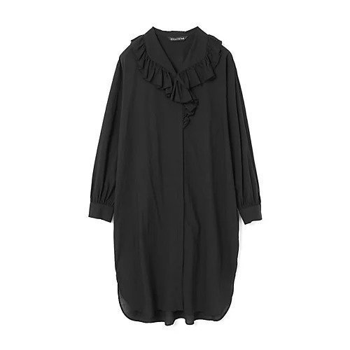 【ミズイロ インド/mizuiro ind】のフリルカラーシャツワンピース インテリア・キッズ・メンズ・レディースファッション・服の通販 founy(ファニー) https://founy.com/ ファッション Fashion レディースファッション WOMEN ワンピース Dress シャツワンピース Shirt Dresses ダブル Double フリル Frills ボトム Bottom |ID: prp329100004462637 ipo3291000000031230612